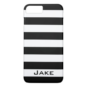 Bold Simple Black and White Stripes iPhone 8 Plus/7 Plus Case