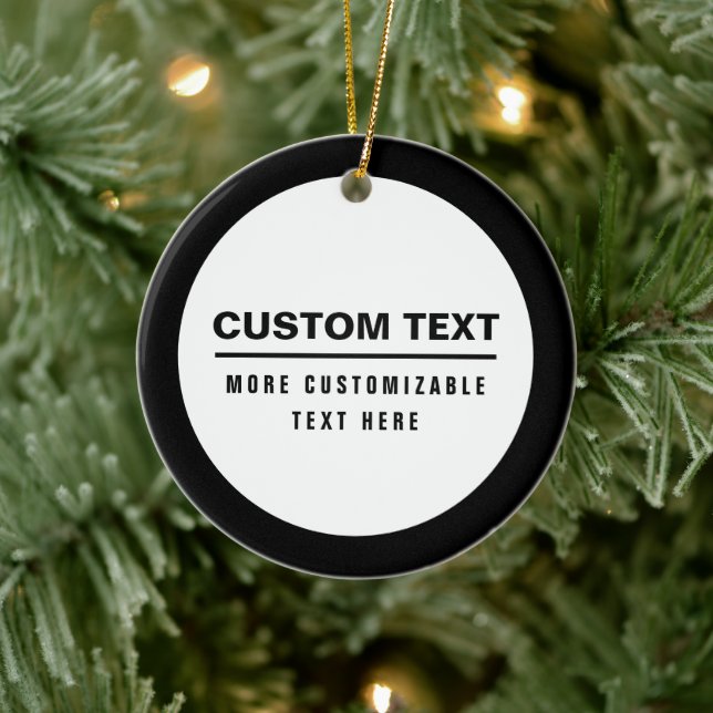 Bold Simple Customisable Text Template  Ceramic Ornament (Tree)