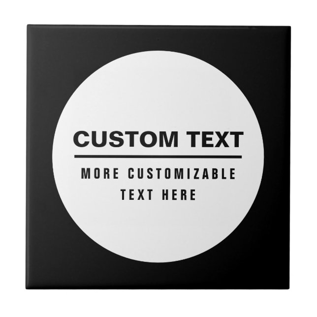 Bold Simple Customisable Text Template  Ceramic Tile (Front)