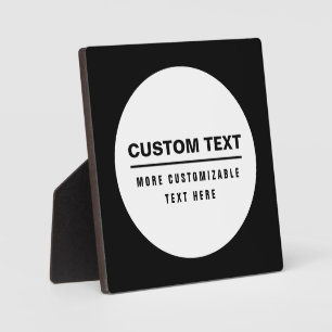 Bold Simple Customisable Text Template Plaque