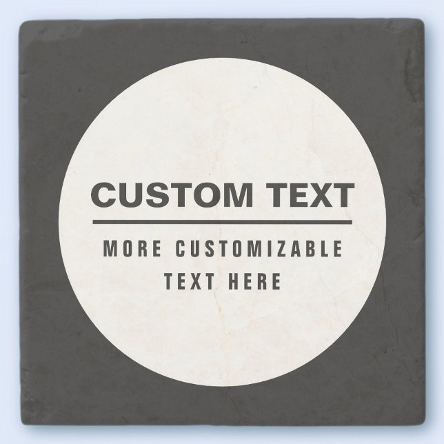 Bold Simple Customisable Text Template  Stone Coaster (Creator Uploaded)