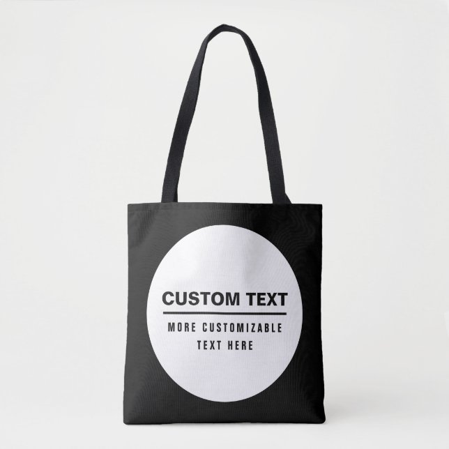 Bold Simple Customisable Text Template  Tote Bag (Front)