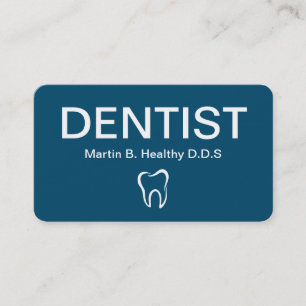 Bold Simple Dentist Business Cards