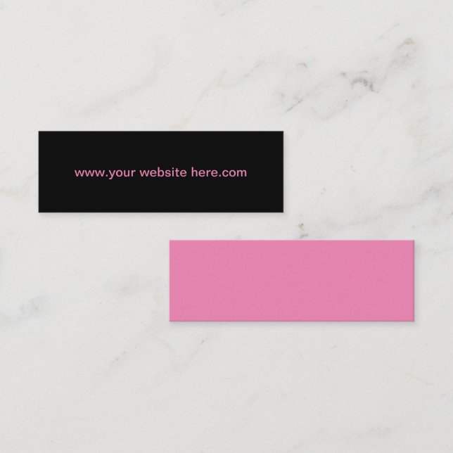 Bold Simple Pink Website Promotion Business Cards (Front/Back)