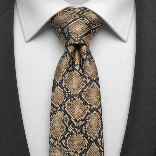 Bold Snakeskin Animal Print Pattern Tie (Creator Uploaded)