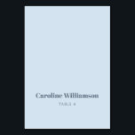 Bold Soft Blue Typography Custom Table Place Card<br><div class="desc">Bold Soft Blue Typography Custom Table Place Card</div>