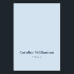 Bold Soft Blue Typography Custom Table Place Card<br><div class="desc">Bold Soft Blue Typography Custom Table Place Card</div>