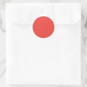 Bold Solid Red Background Classic Round Sticker