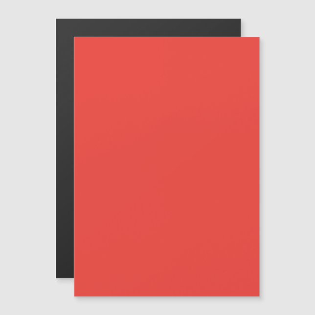 Bold Solid Red Background  Magnetic Invitation (Front/Back)
