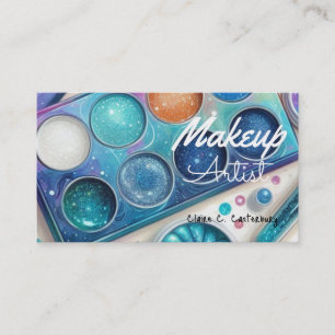 Bold Sparkle Makeup Artist Business Card