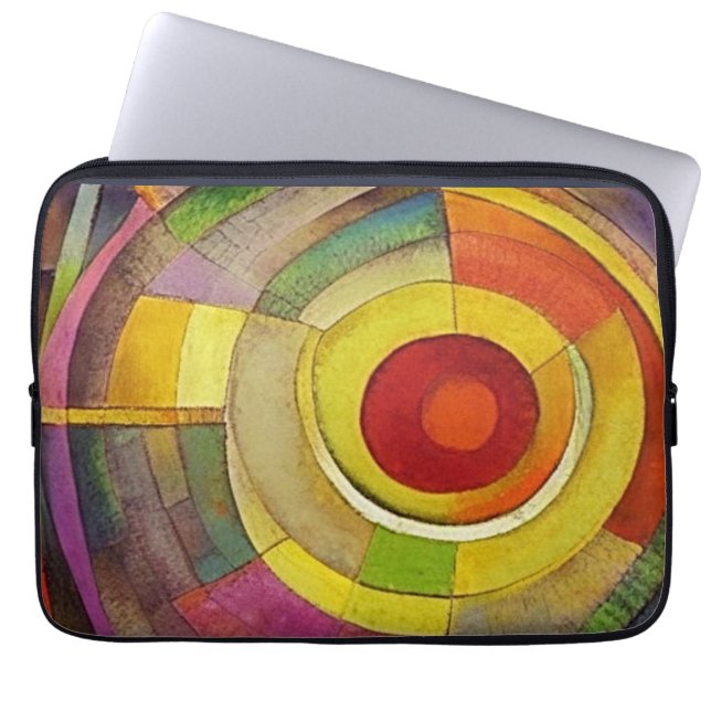 Bold Spiral Laptop Sleeve – Retro Vibes on the Go! (Front)