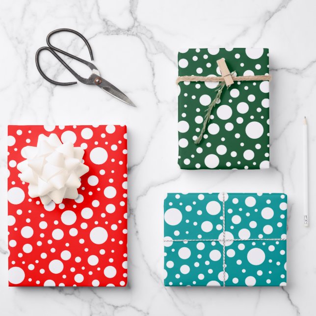 Bold Spots Wrapping Paper Sheet Set (Front)
