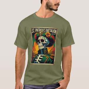 Bold St Patricks Battalion San Patricios Skull Tee