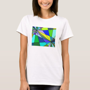 Bold Stained Glass Abstract Art on a T-Shirt