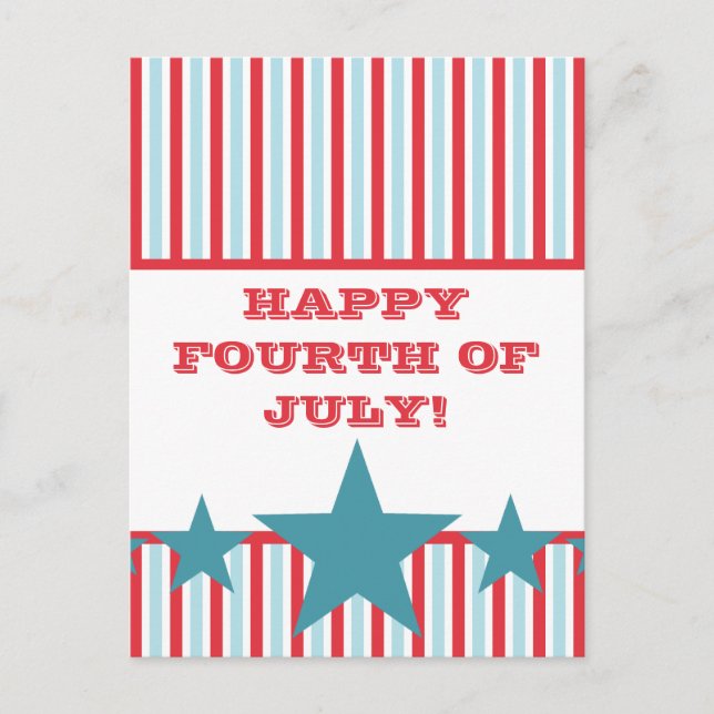 Bold Stars and Stripes Postcard (Front)