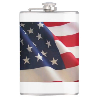 Bold Stars and Stripes – United States Flag Art  Hip Flask