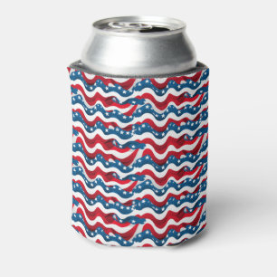 Bold Stars & Stripes Celebration Can Cooler