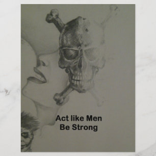 Bold Statement: Act Like Men, Be Strong Letterhead Design