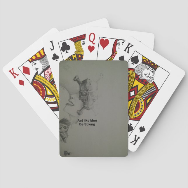 Bold Statement: Act Like Men, Be Strong Playing Cards (Back)