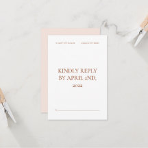 Bold Statement Wedding RSVP Card