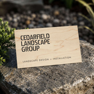 Bold Stenciled Landscaping Business Card