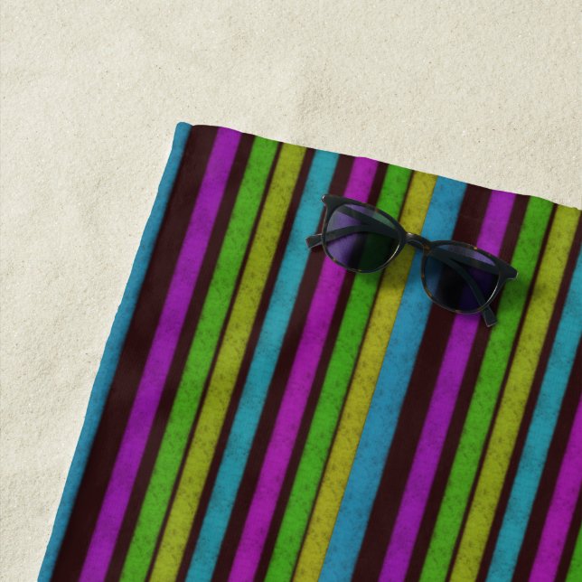 Bold Striped Beach Towel (In Situ)
