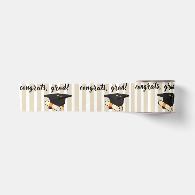 Bold Striped Graduation Satin Ribbon (Front)