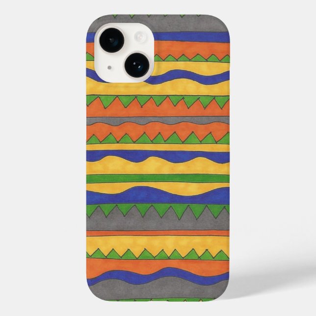 Bold Striped Pattern iPhone Case (Back)