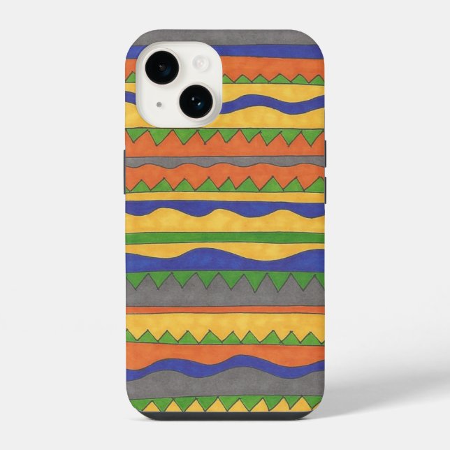 Bold Striped Pattern iPhone Case (Back)