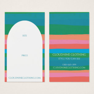 Bold Stripes Arch Clothing Size Price Hang Tag