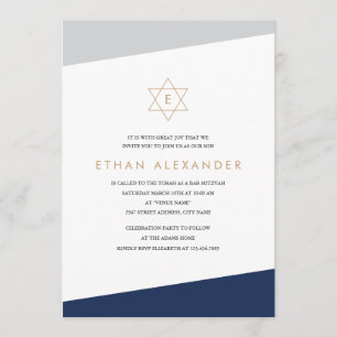 Bold Stripes Bar Mitzvah Invitation