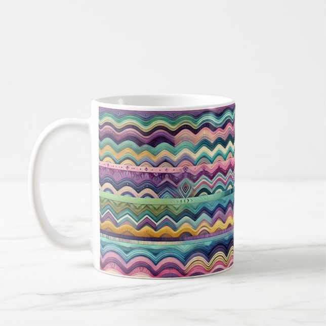 Bold Stripes Coffee Mug ,Elegant Coffee Mug (Left)