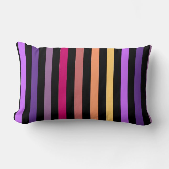 Bold Stripes Lumbar Pillow (Front)