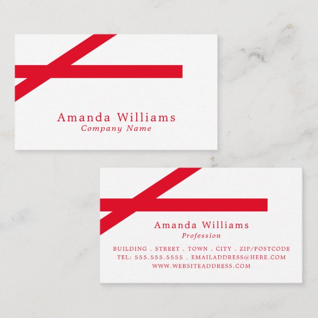 Bold Stripes, Minimalist Business Card (Front/Back)