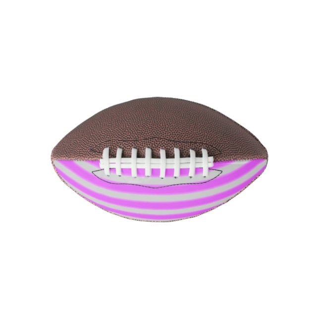 Bold Stripes Pink and White Football (Front)