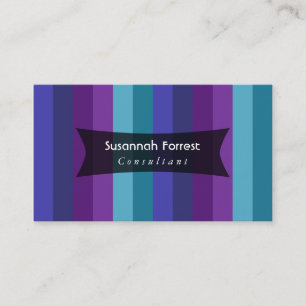 Bold Stripes: Purple, Raspberry, Teal, 01 Business Card