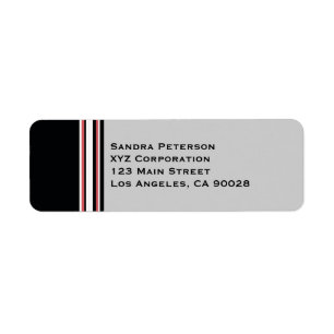 Bold Stripes Return Address Label