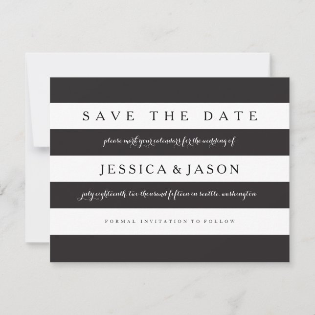 Bold Stripes Save the Date (Front)