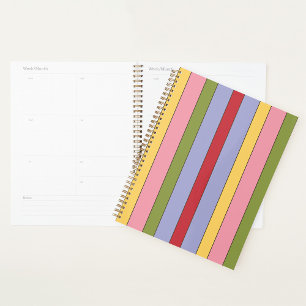 Bold Stripes Spiral Planner
