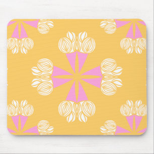 Bold Summer Bouquet on Gold Mouse Pad