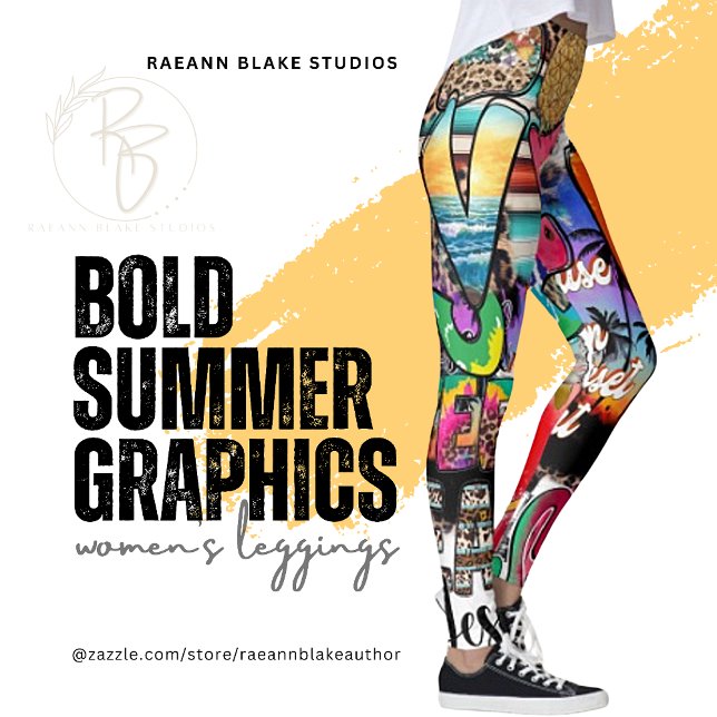 Bold Summer Graphics Womens Leggings (Creator Uploaded)