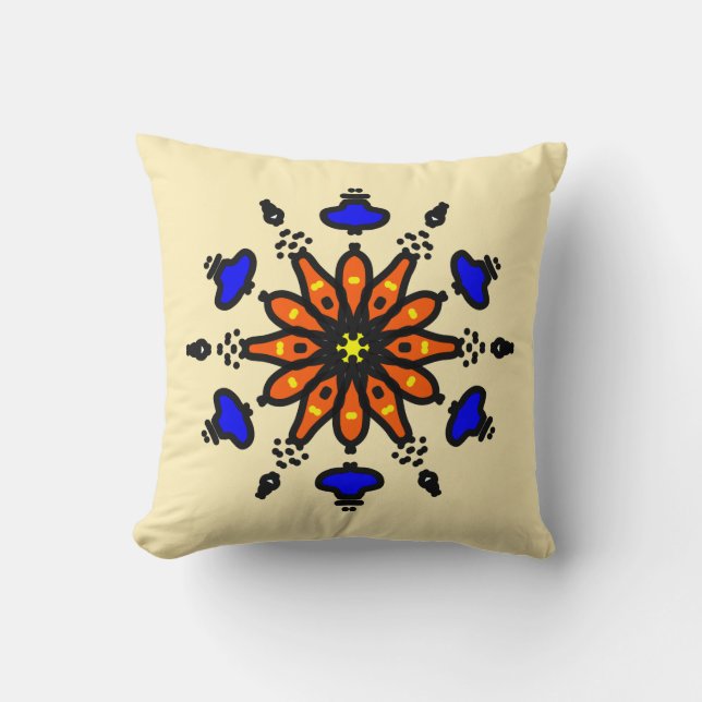 Bold Sun Mandala Cushion (Front)