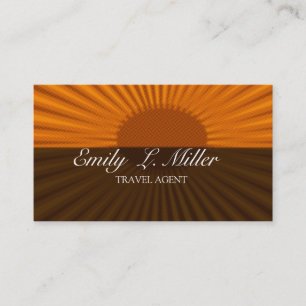 Bold Sun Rising Travel Agent Vacation Business Card