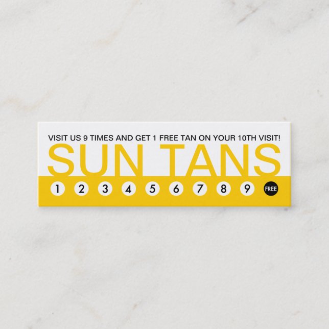 bold SUN TANS customer loyalty (Front)