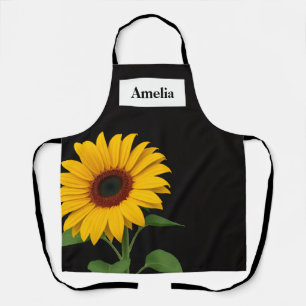 Bold Sunflower Modern Kitchen Apron
