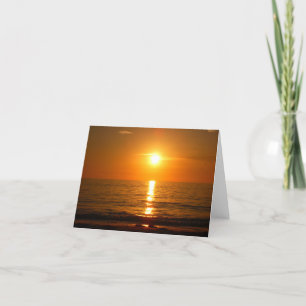 bold sunset on the sea notecard