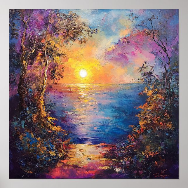 Bold Sunset Sky Glow Wall Art Cosy Home (Front)