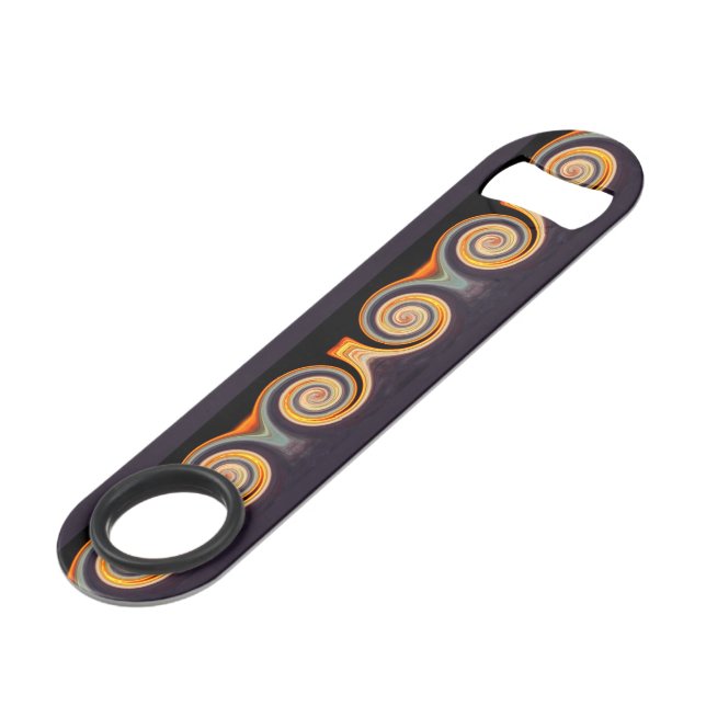 Bold Sunset Spiral Fractal Ribbon (Front Angled)