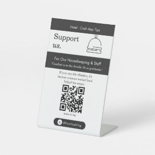 Bold Support Us QR Code Sign