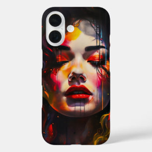 Bold Surreal Portrait iPhone 16 Case